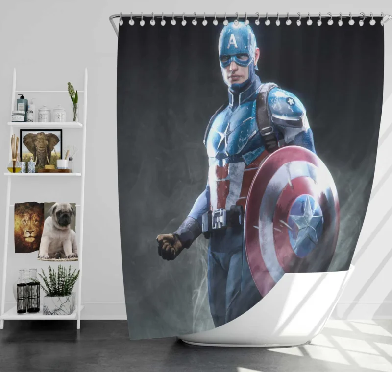 Captain America Comics: Marvel Heroic Defender Shower Curtain
