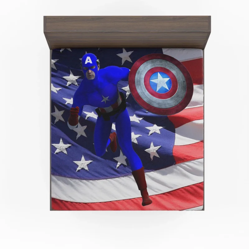 Captain America Flag: Symbol of Freedom Fitted Sheet
