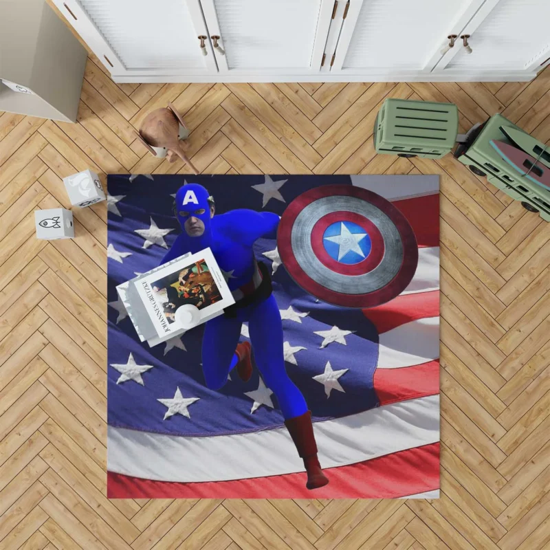 Captain America Flag: Symbol of Freedom Floor Rug