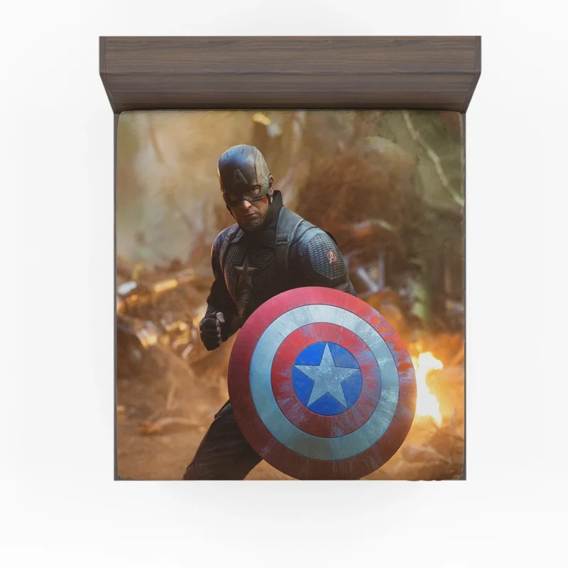 Captain America Heroic Stand in Avengers Endgame Fitted Sheet
