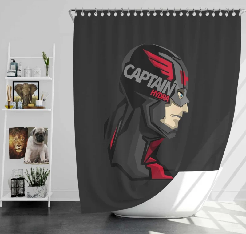 Captain America Hydra: A Comic Book Adventure Shower Curtain
