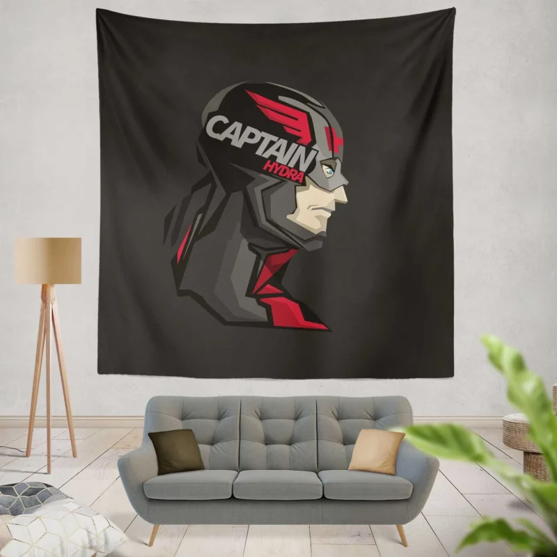 Captain America Hydra: A Comic Book Adventure  Wall Tapestry