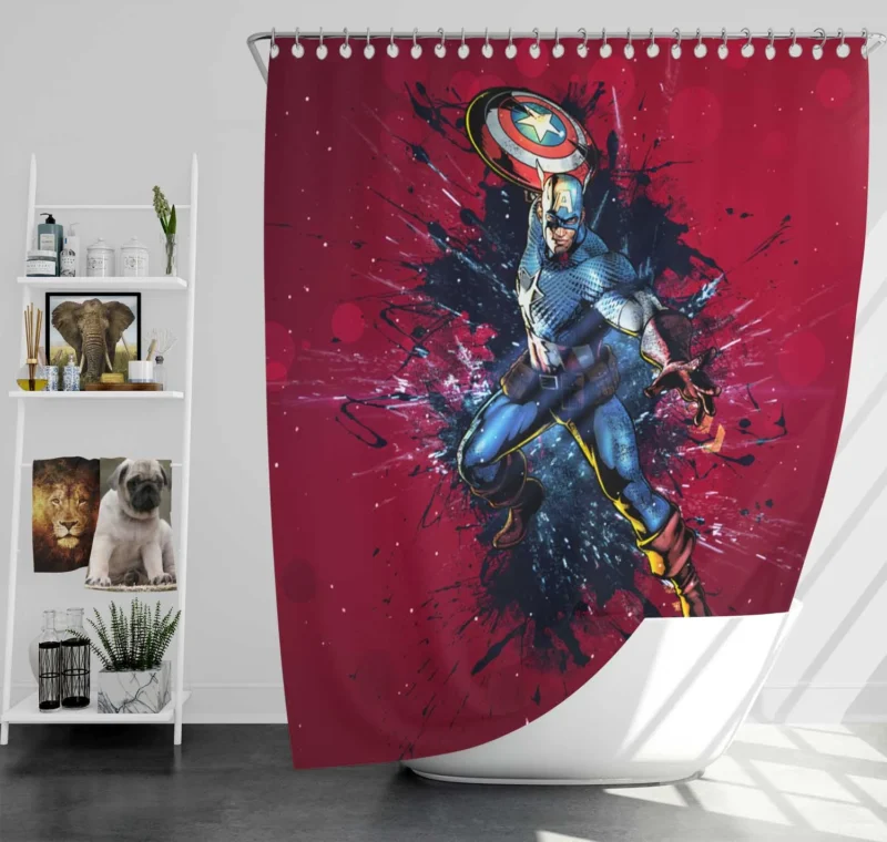 Captain America: Marvel Iconic Avenger Shower Curtain