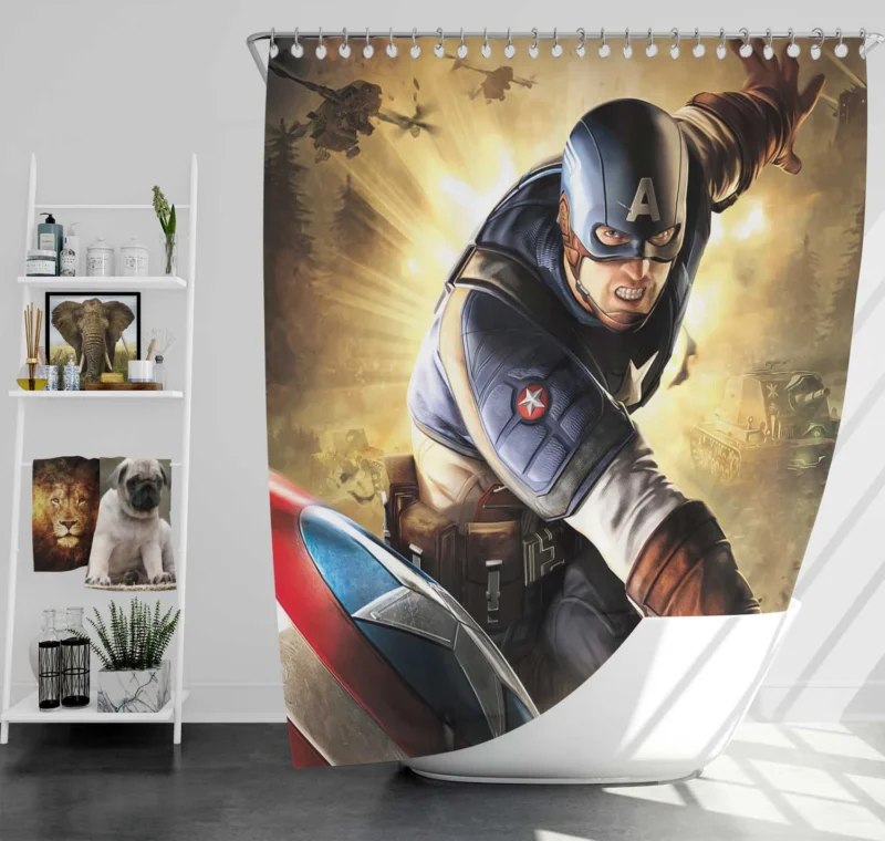 Captain America: Marvel Iconic Hero Shower Curtain
