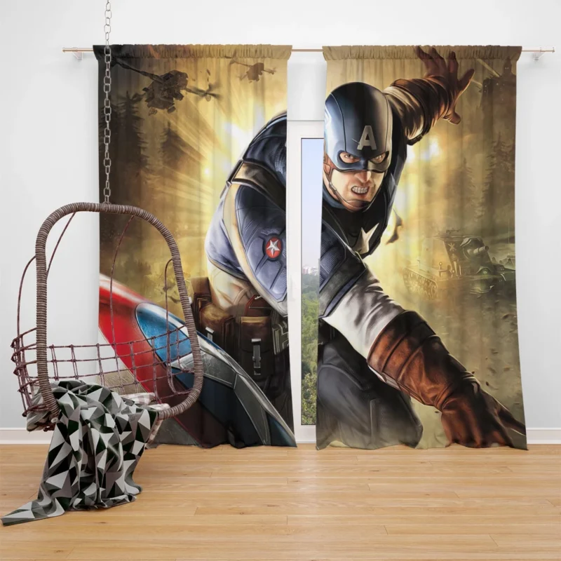 Captain America: Marvel Iconic Hero Window Curtain