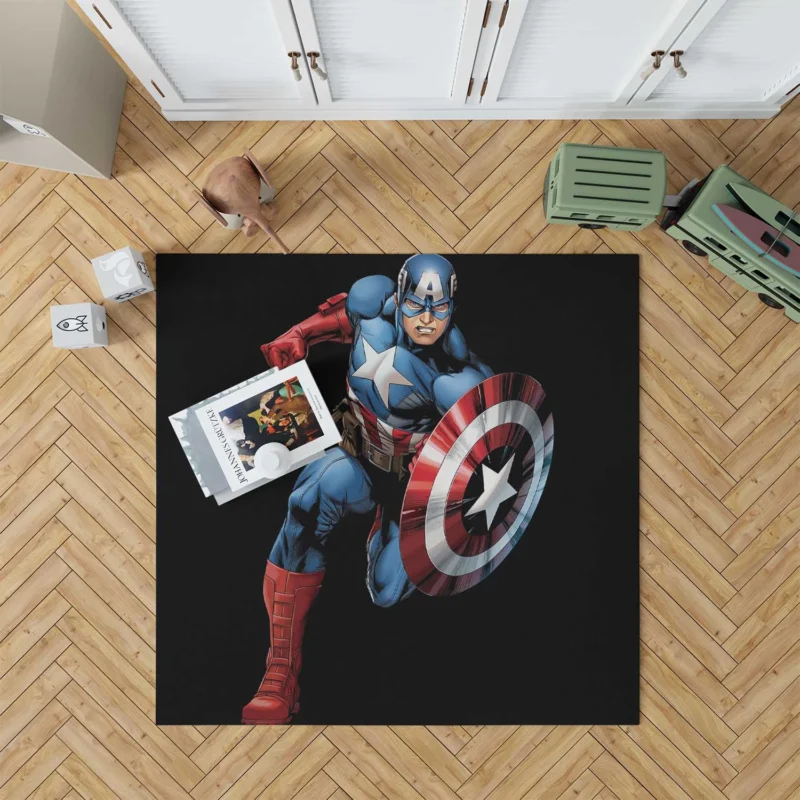 Captain America: Marvel Legendary Hero Floor Rug