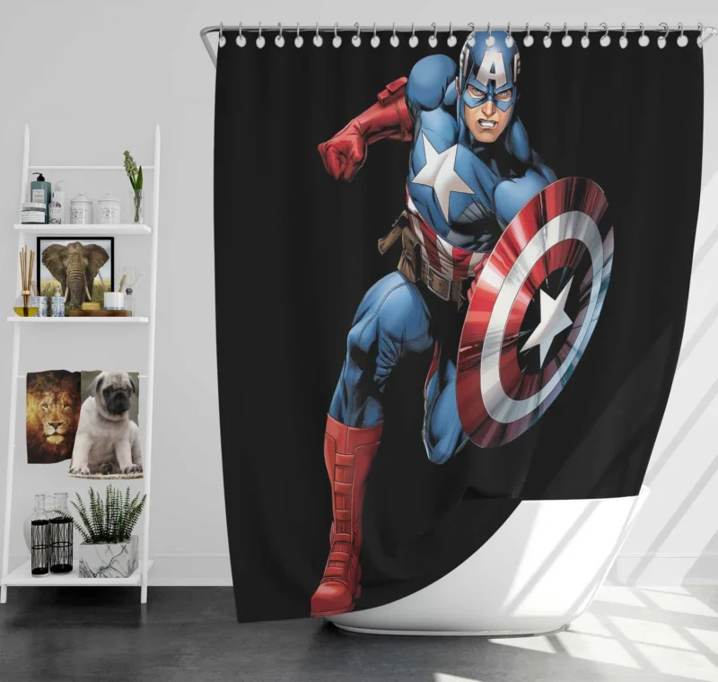 Captain America: Marvel Legendary Hero Shower Curtain