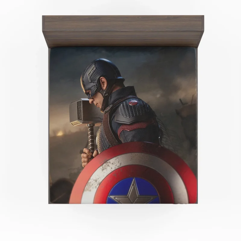 Captain America Mj?lnir Moment in Avengers Endgame Fitted Sheet
