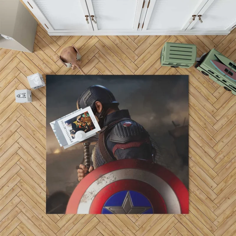 Captain America Mj?lnir Moment in Avengers Endgame Floor Rug