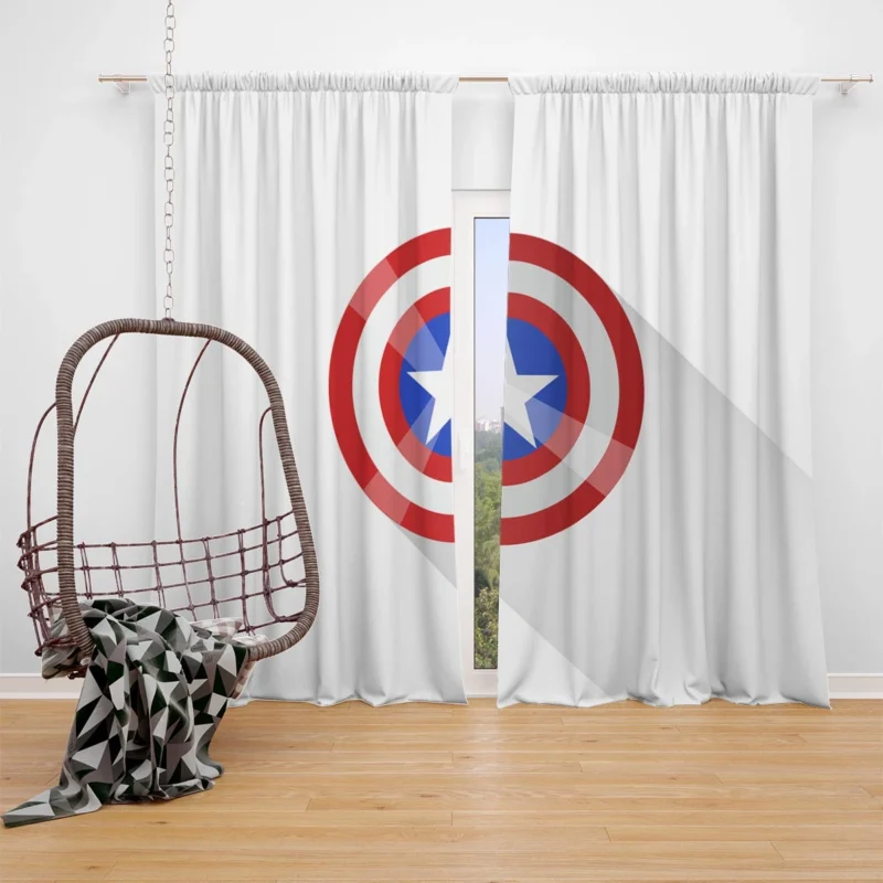 Captain America: The First Avenger Movie Journey Window Curtain