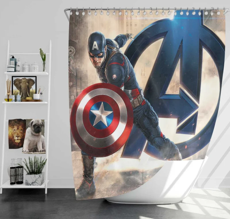 Captain America and the Avengers: Heroes Assemble Shower Curtain