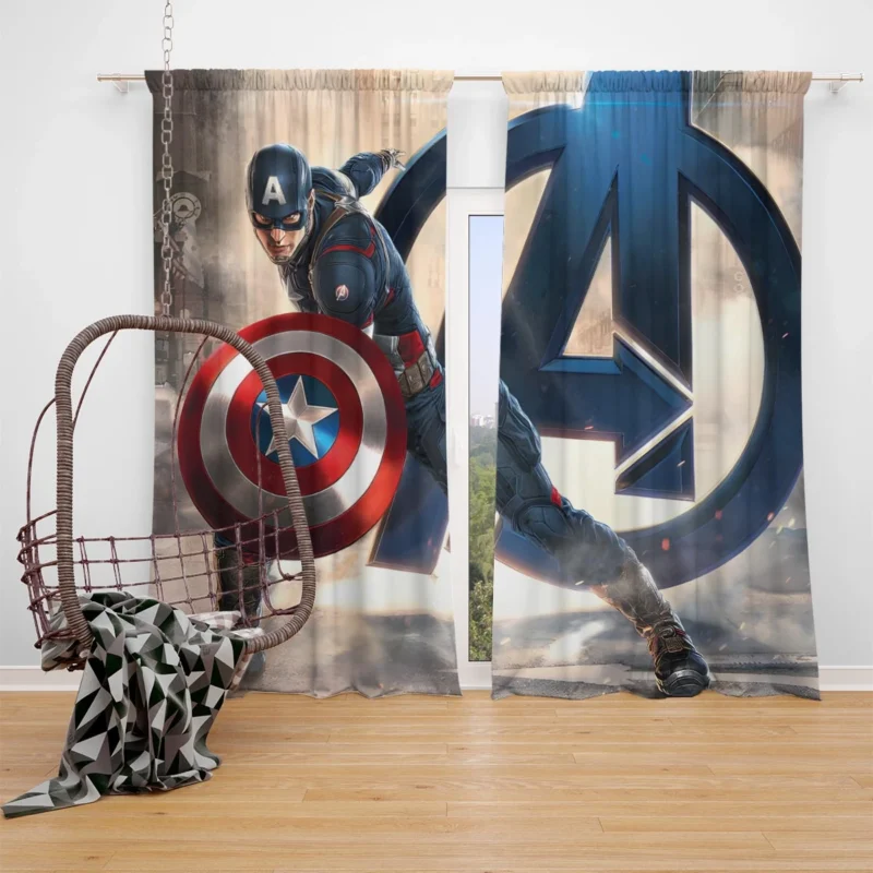 Captain America and the Avengers: Heroes Assemble Window Curtain