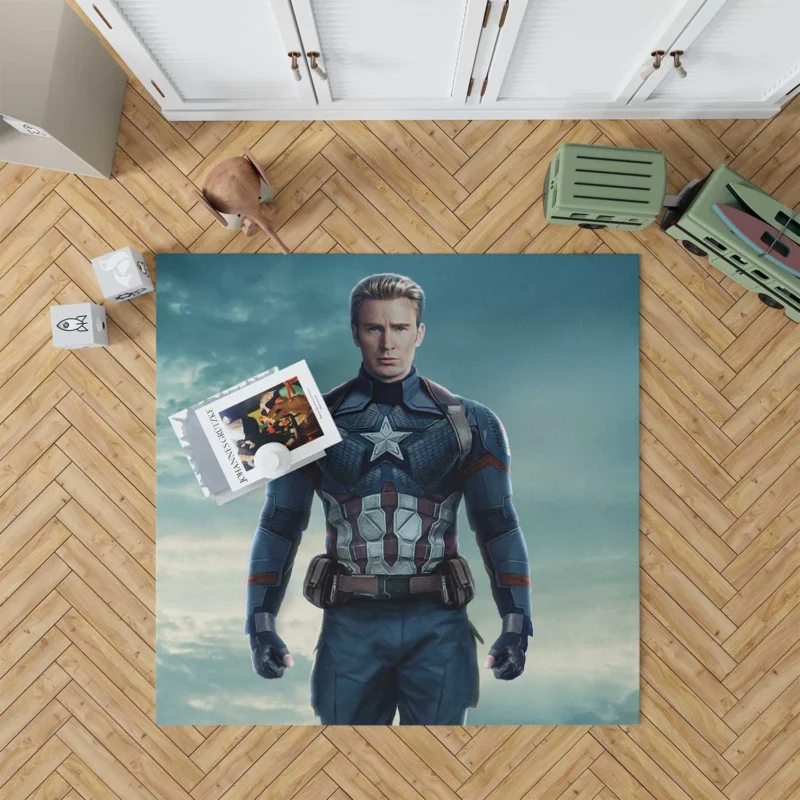 Captain America in Avengers 4: Chris Evans Returns Floor Rug