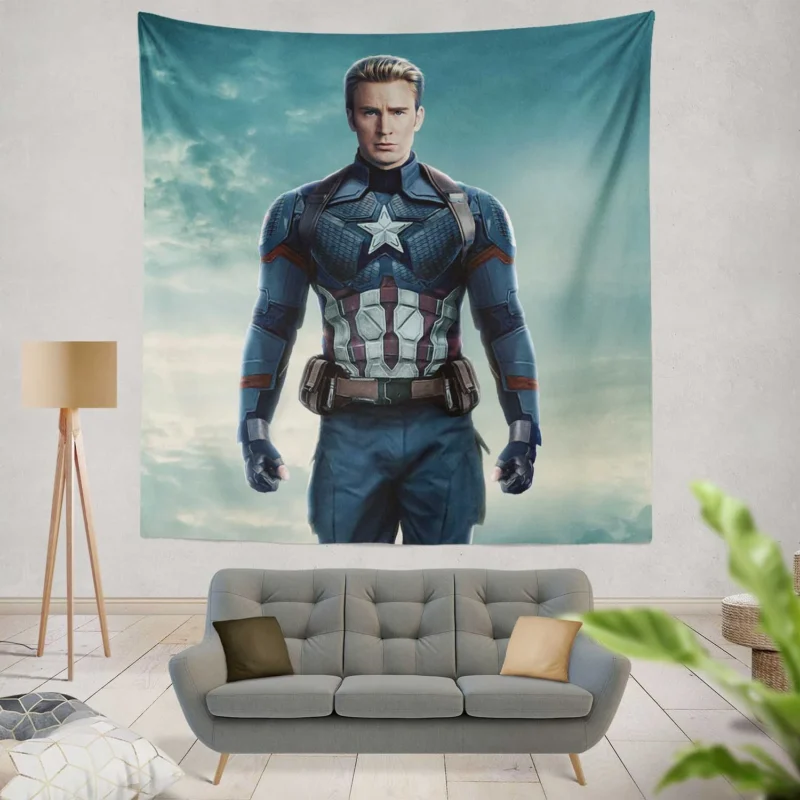 Captain America in Avengers 4: Chris Evans Returns  Wall Tapestry