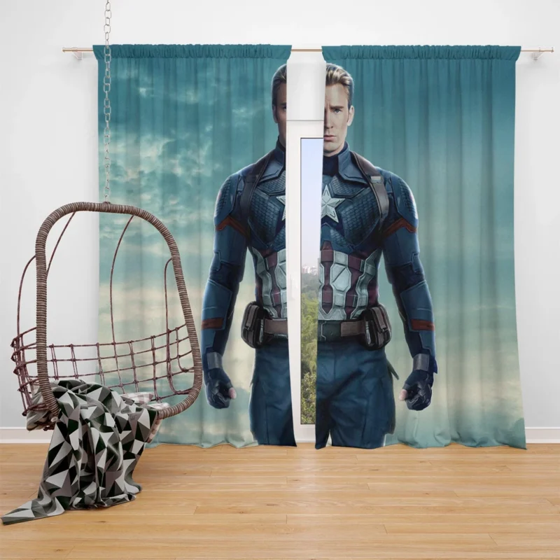 Captain America in Avengers 4: Chris Evans Returns Window Curtain