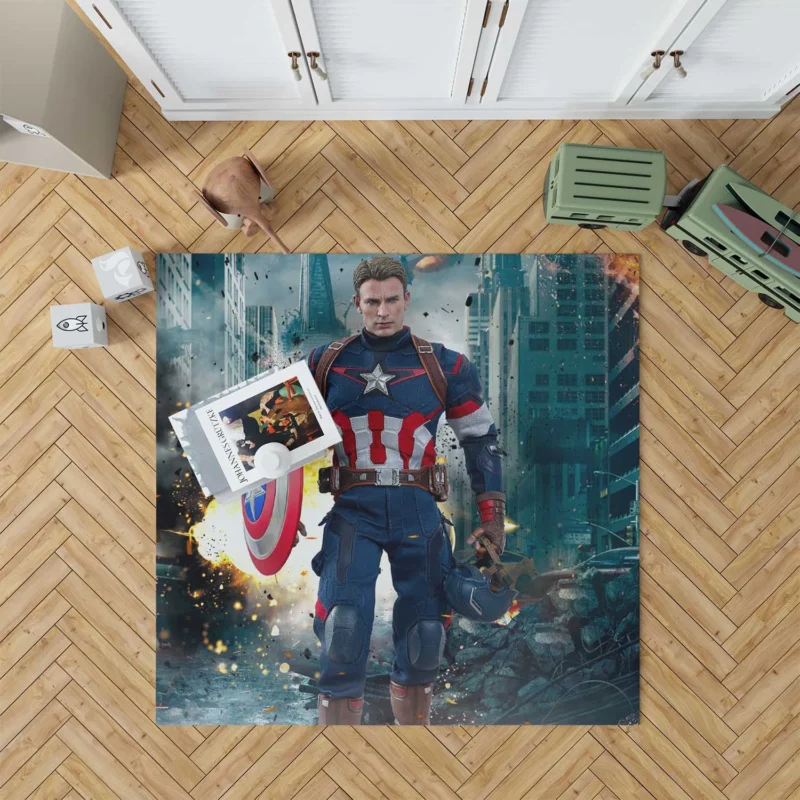 Captain America in The Avengers: Collectible Hot Toys Floor Rug