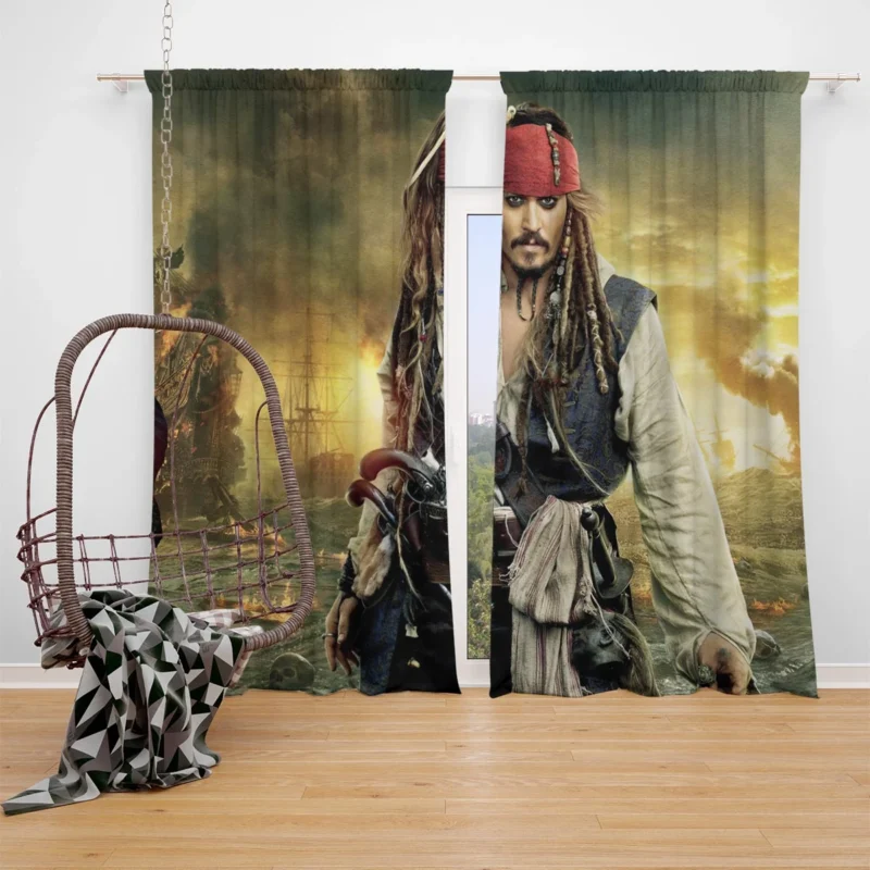 Captain Jack Sparrow: The Pirate Legend Window Curtain