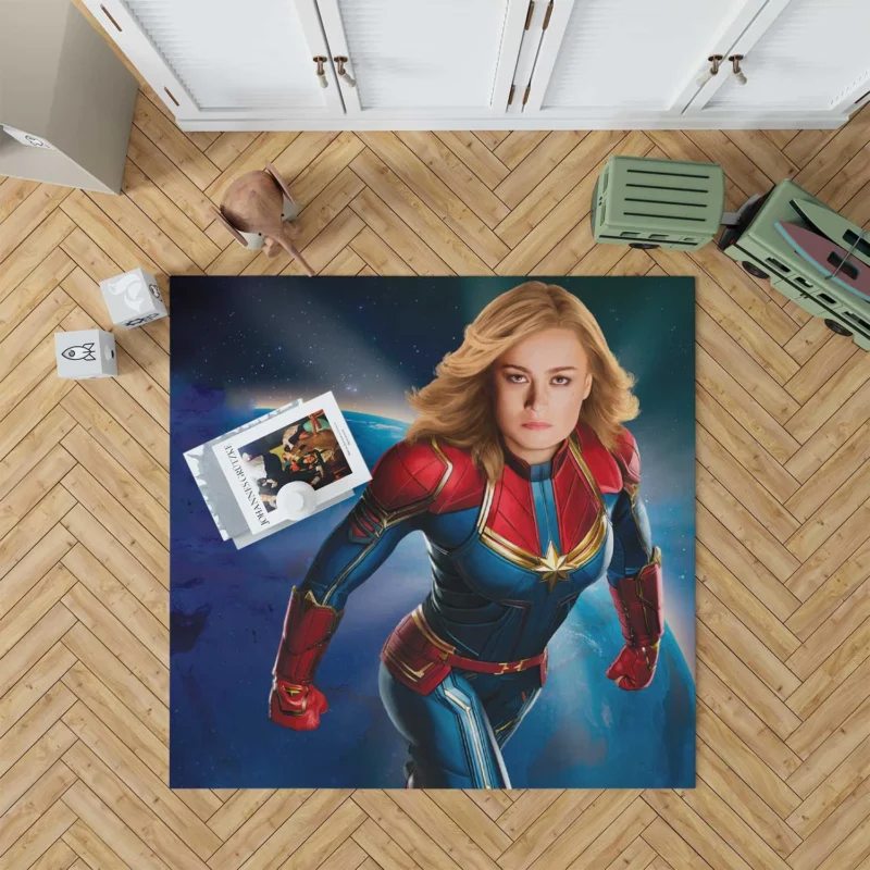 Captain Marvel: Brie Larson Marvel Superhero Floor Rug