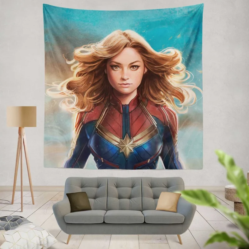 Captain Marvel: Carol Danvers Blonde Avenger  Wall Tapestry