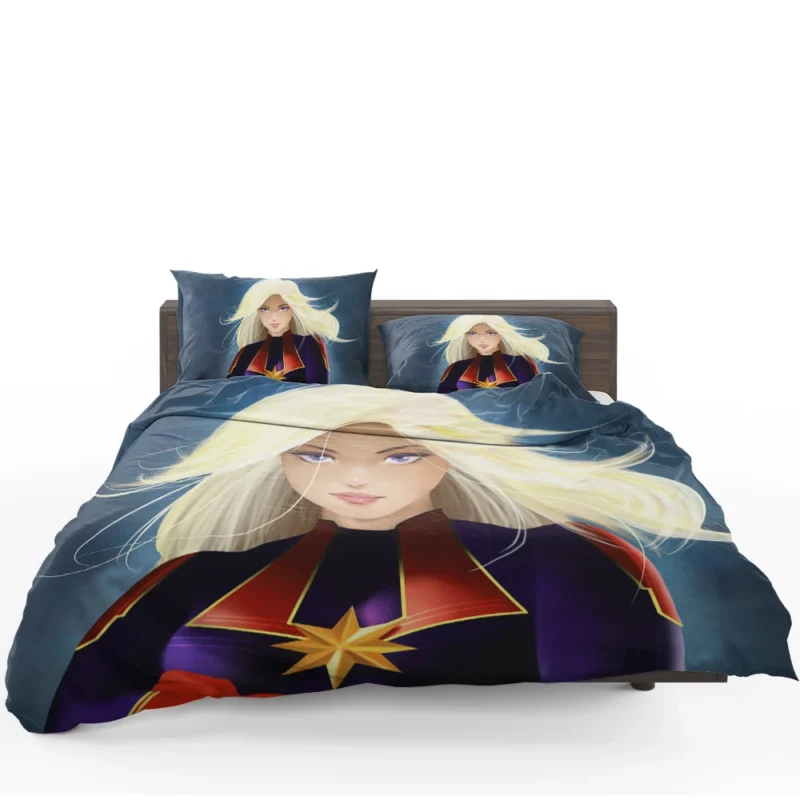 Captain Marvel Comics: Blonde-Haired Marvel Heroine Bedding Set