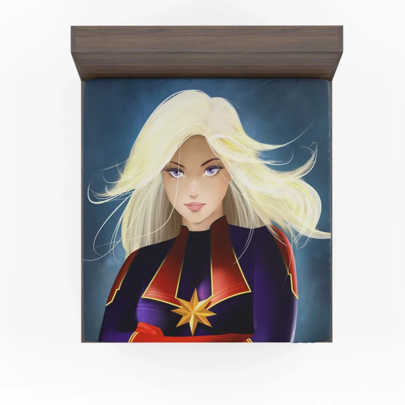 Captain Marvel Comics: Blonde-Haired Marvel Heroine Fitted Sheet