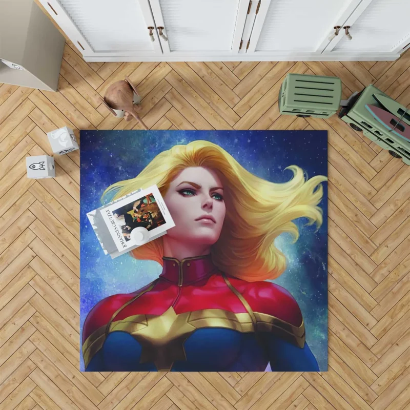 Captain Marvel Comics: Carol Danvers Blonde Avenger Floor Rug