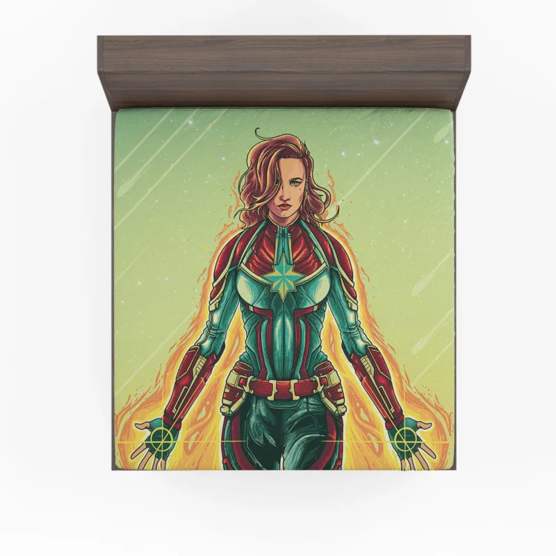 Captain Marvel Comics: Carol Danvers Chibi Hero Fitted Sheet