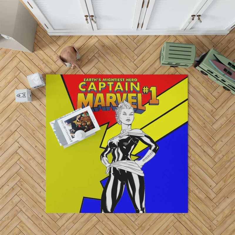 Captain Marvel Comics: Carol Danvers Heroics Floor Rug