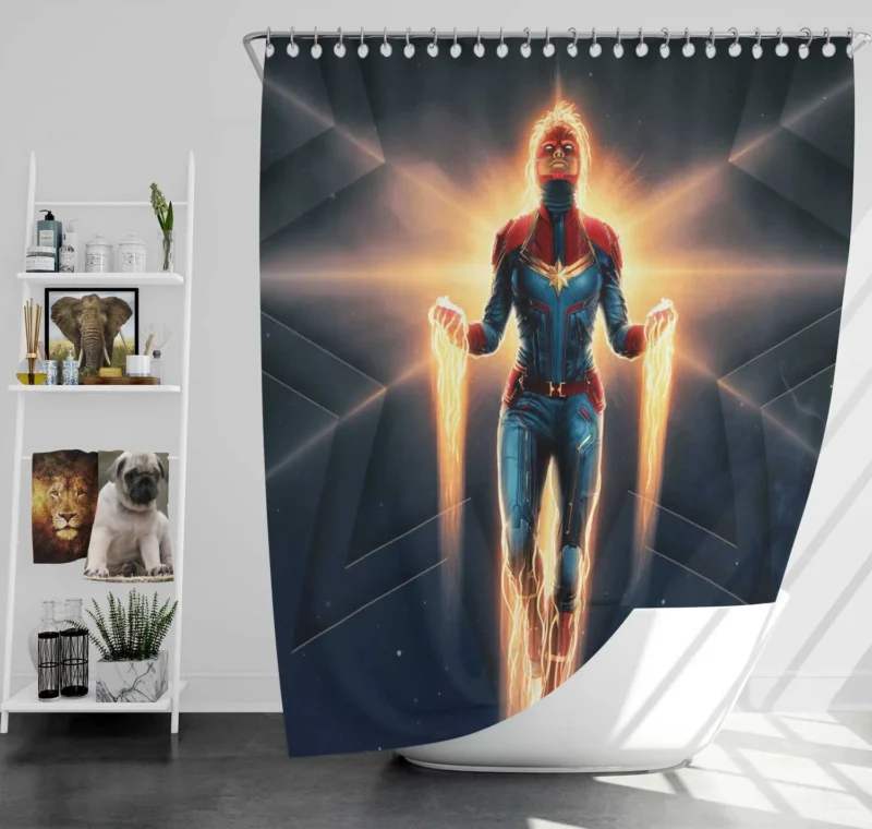 Captain Marvel Comics: Marvel Iconic Character Shower Curtain