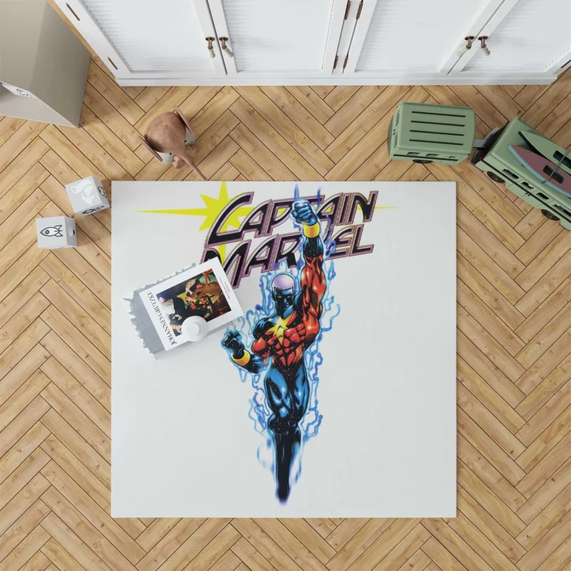 Captain Marvel HD Wallpaper: Marvel Heroine Floor Rug