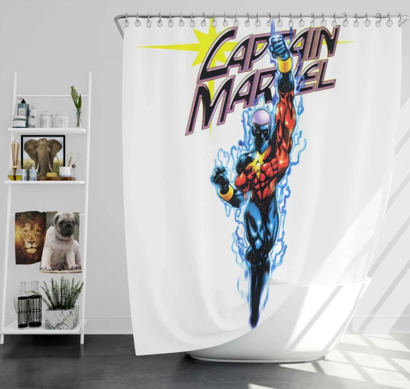Captain Marvel HD Wallpaper: Marvel Heroine Shower Curtain