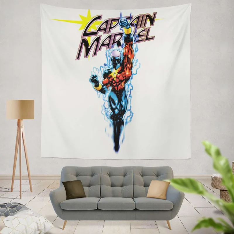Captain Marvel HD Wallpaper: Marvel Heroine  Wall Tapestry