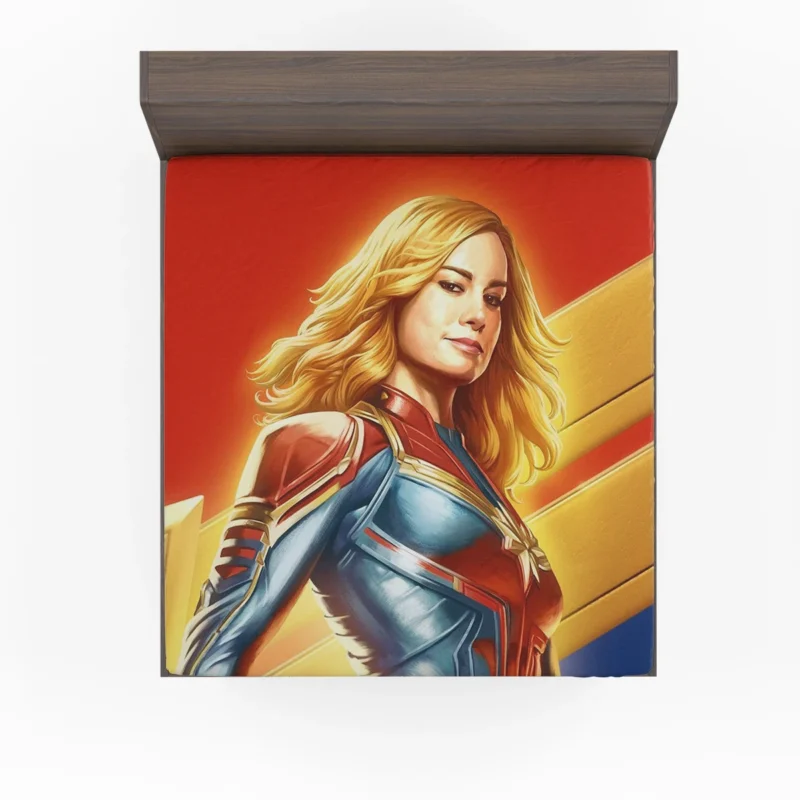 Captain Marvel Movie: Brie Larson Blonde Avenger Fitted Sheet