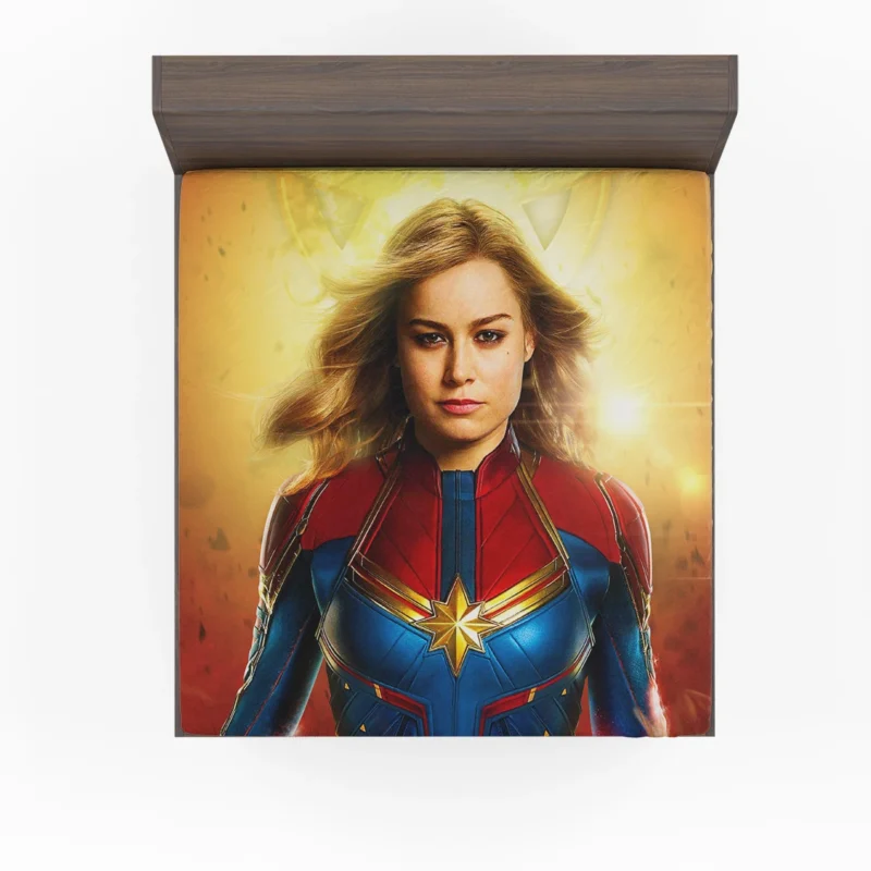 Captain Marvel Movie: Brie Larson Cosmic Adventure Fitted Sheet