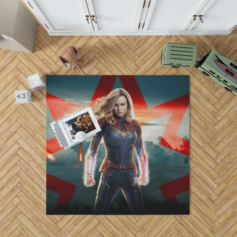 Captain Marvel Movie: Brie Larson Marvel Adventure Floor Rug