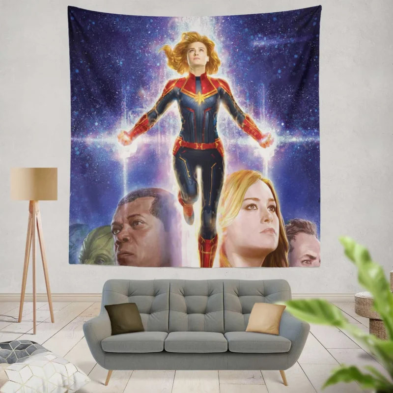 Captain Marvel Movie: Marvel Heroine  Wall Tapestry
