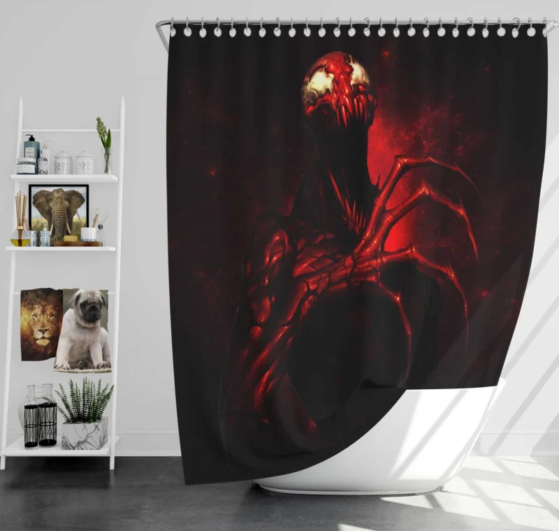 Carnage Comics: Chaotic Symbiote Wallpaper Shower Curtain