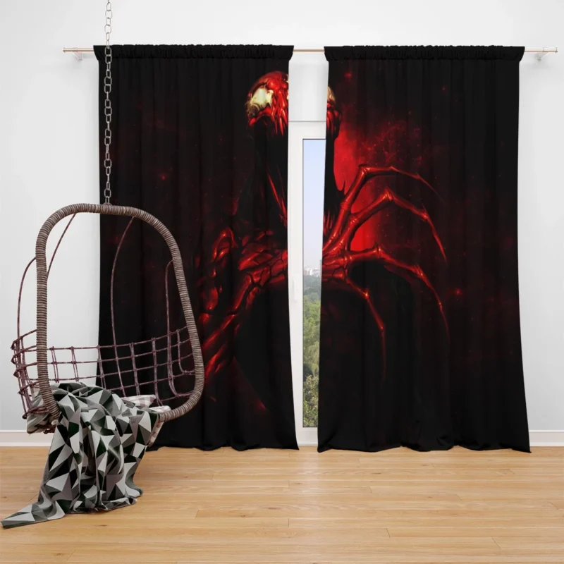 Carnage Comics: Chaotic Symbiote Wallpaper Window Curtain