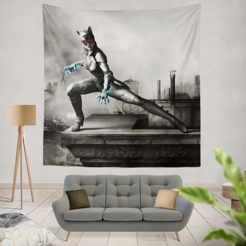 Catwoman Cosplay: Embrace the Feline Persona  Wall Tapestry