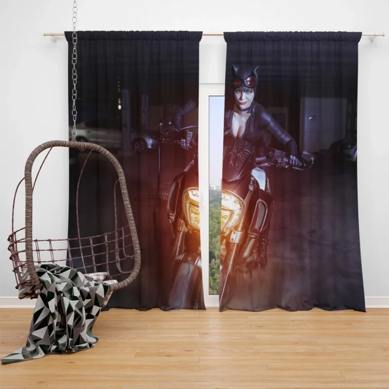Catwoman Cosplay: Embracing the Feline Persona Window Curtain