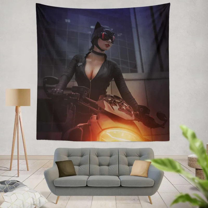 Catwoman Cosplay: The Purr-fect Persona  Wall Tapestry