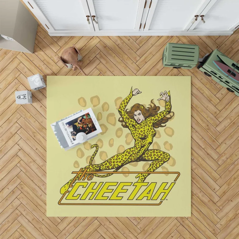 Cheetah in DC Comics: Fierce and Ferocious Floor Rug
