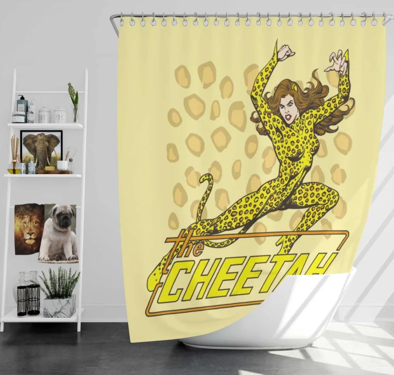 Cheetah in DC Comics: Fierce and Ferocious Shower Curtain
