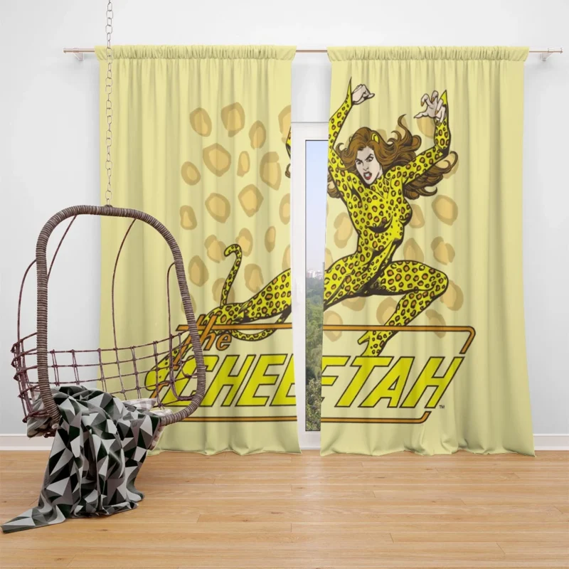 Cheetah in DC Comics: Fierce and Ferocious Window Curtain