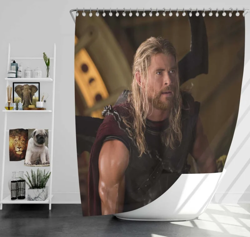Chris Hemsworth: The Mighty Thor Shower Curtain