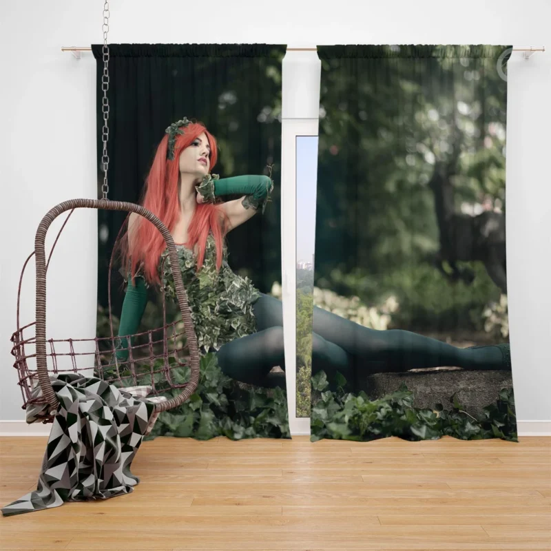 Cosplay Poison Ivy: Embrace DC Comics Femme Fatale Window Curtain