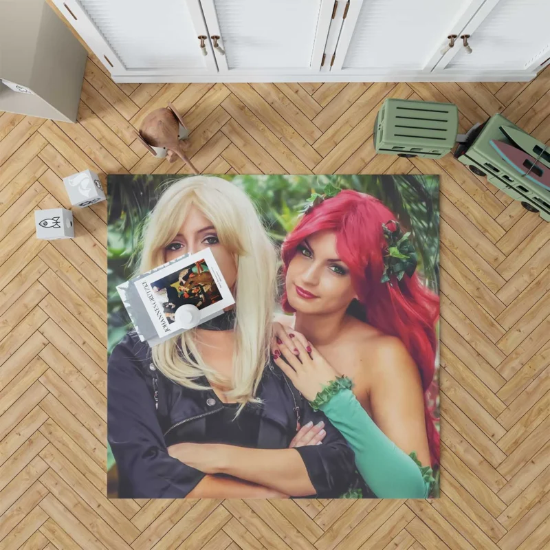 Cosplay Wallpaper: Black Canary and Poison Ivy Floor Rug