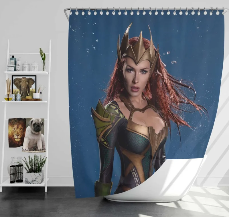 Cosplay as Mera: Dive into the DC World Shower Curtain