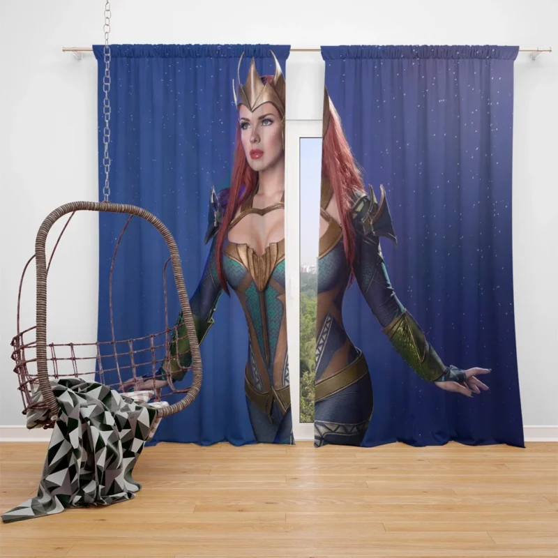 Cosplay as Mera: Embrace the DC Universe Window Curtain