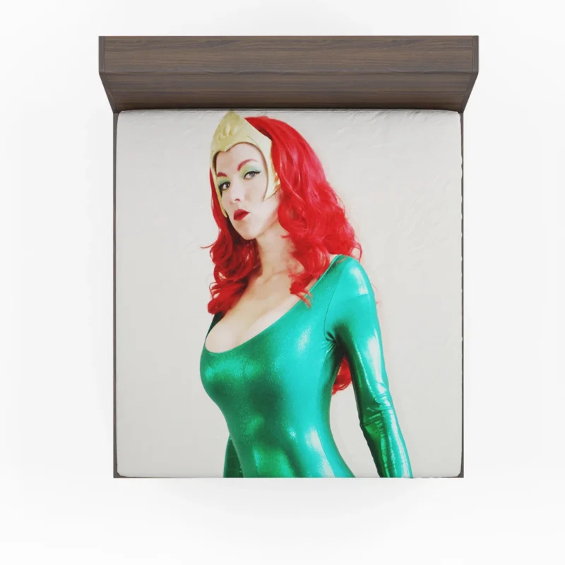 Cosplay as Mera: Transform into a DC Hero Fitted Sheet